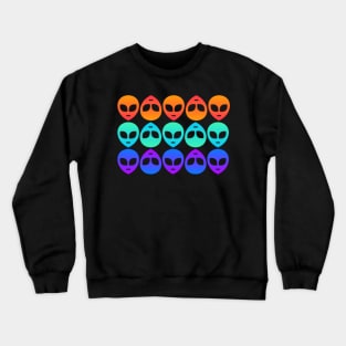 Psychedelic Rave EDM Aliens Crewneck Sweatshirt